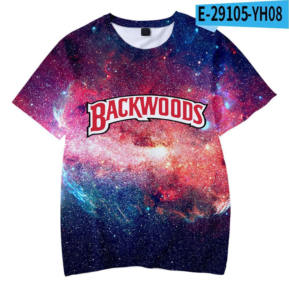 Kid Boy Backwoods Galaxy 3D Hoodies Pullover Short Sleeve Sweatshirt