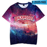 Kid Boy Backwoods Galaxy 3D Hoodies Pullover Short Sleeve Sweatshirt