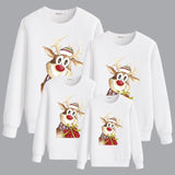 Family Matching Autumn Warm Cartoon Scarf Elk Cute Christmas Hoodie