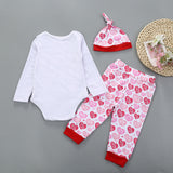 Baby Girl Long Sleeve Valentine's Day Spring 3 Pcs Set