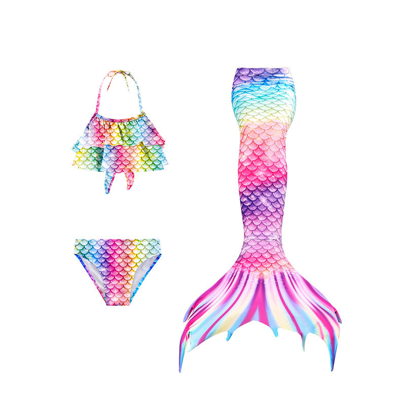 Kid Girl Mermaid Tail Spring Swimsuit