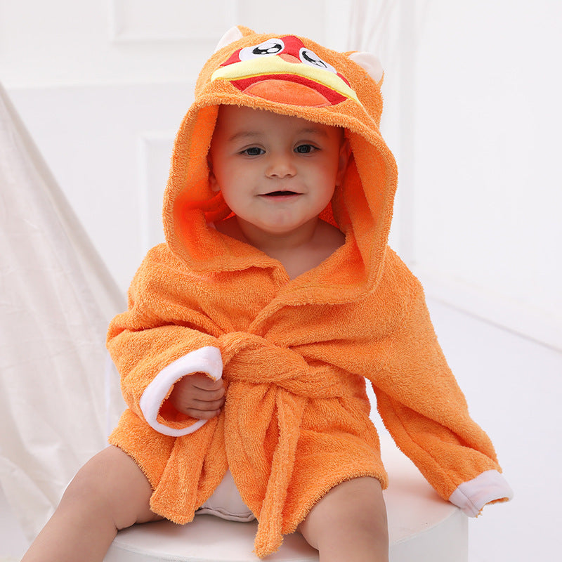 Baby Robe Cartoon Sleepwear Bath Towels Soft Bathrobe Pajamas