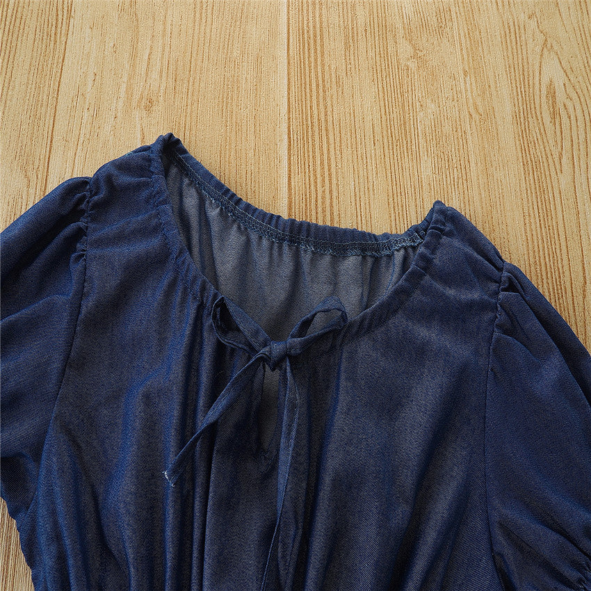 Summer Kid Baby Girl Set Denim Shorts Fashion Casual Suits 2 Pcs Sets