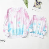 Family Matching Mother-daughter Tie-dye Top Trendy New Hoodie