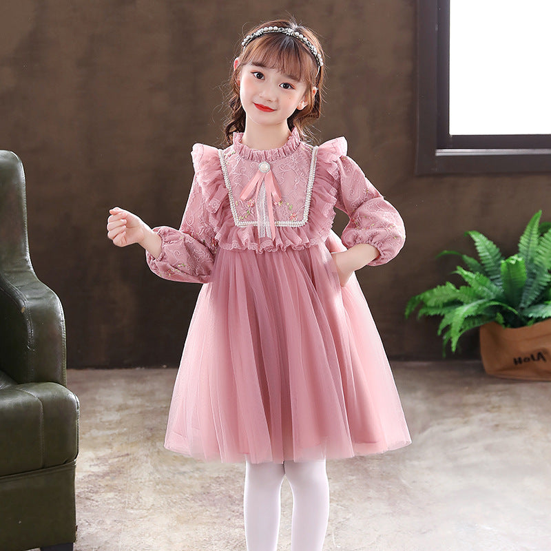 Girls Mesh Chiffon Princess Dress