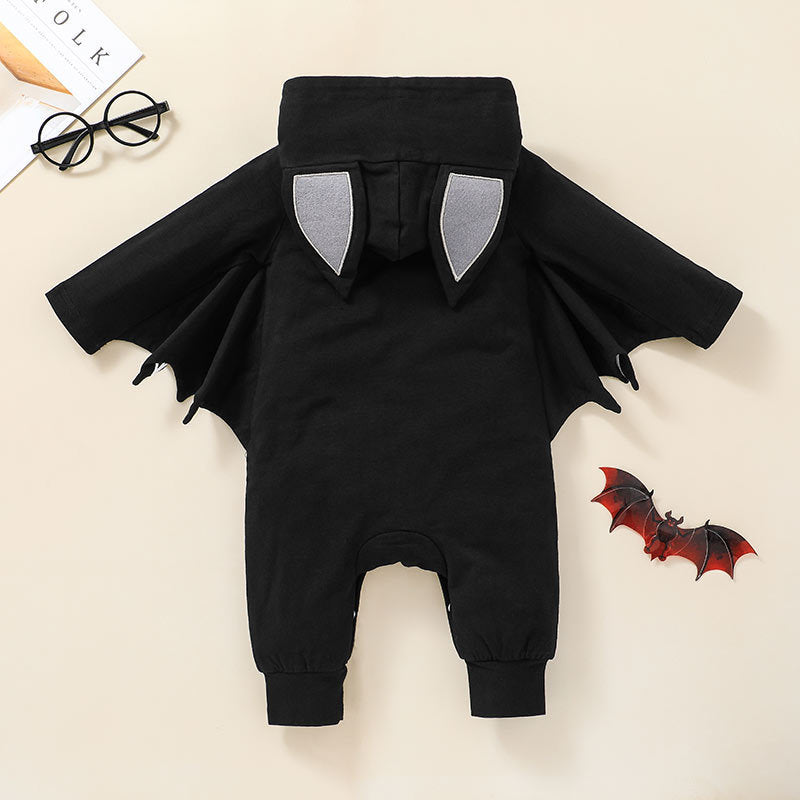 3M-3T Baby Halloween Cosplay Bat Patchwork Festival Rompers