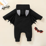 3M-3T Baby Halloween Cosplay Bat Patchwork Festival Rompers