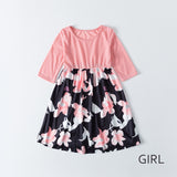 Family Matching Parent-child Mother Daughter Stitching Dress