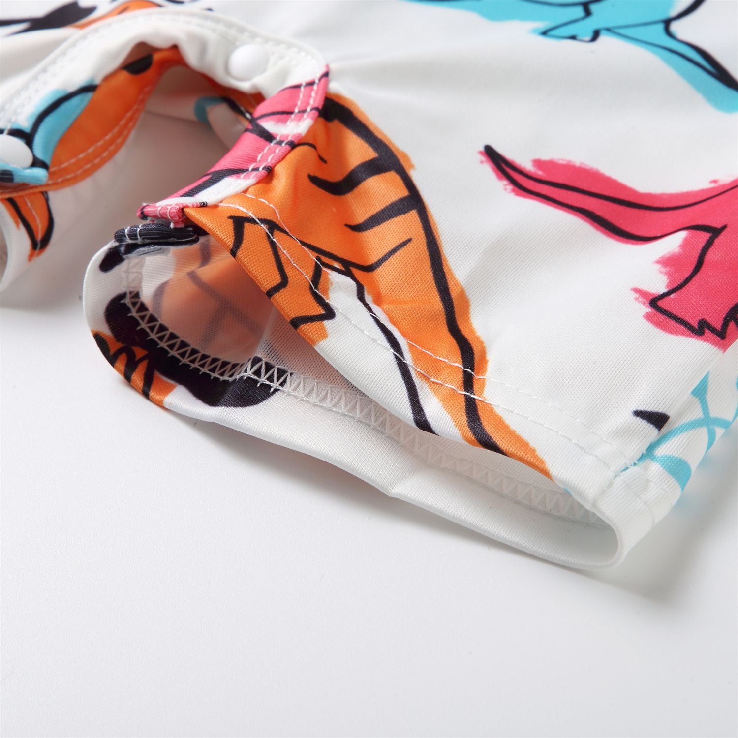 Family Matching New Parent-child Round Collar Short Sleeves Dinosaur Dresses