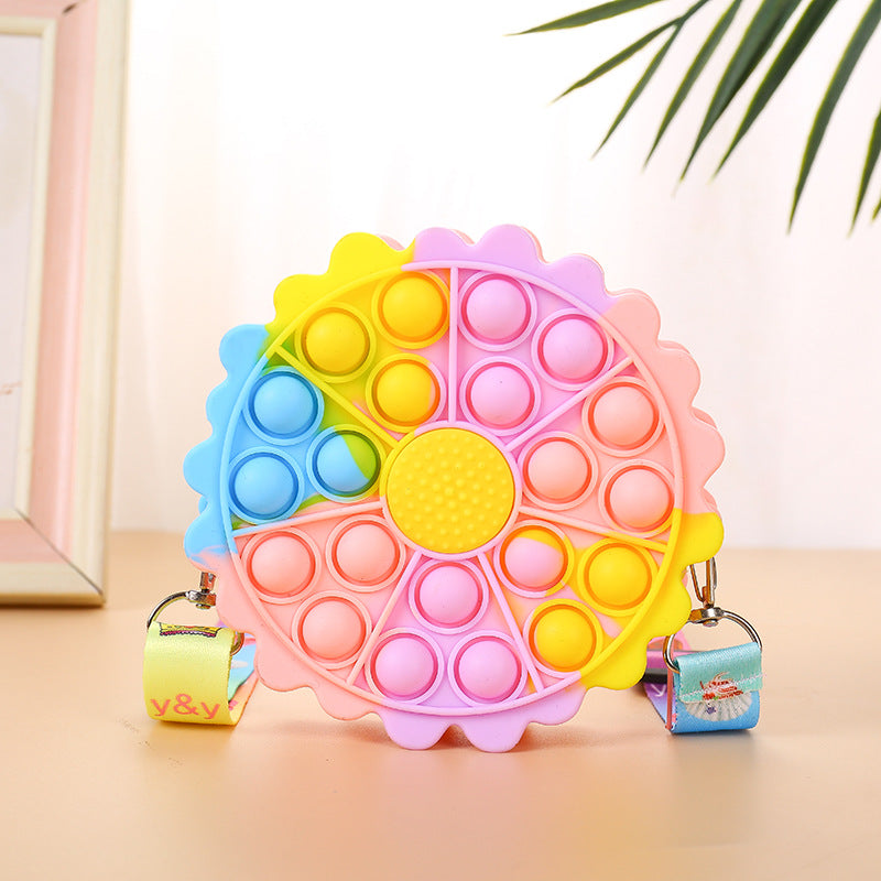 Kid Zero Wallet Pressing Silicone Sunflower Strawberry Pineapple Mini Cute Bag
