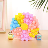 Kid Zero Wallet Pressing Silicone Sunflower Strawberry Pineapple Mini Cute Bag