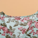 Family Matching Mother Daughter Floral Holiday Beach Leisure Dress Cape