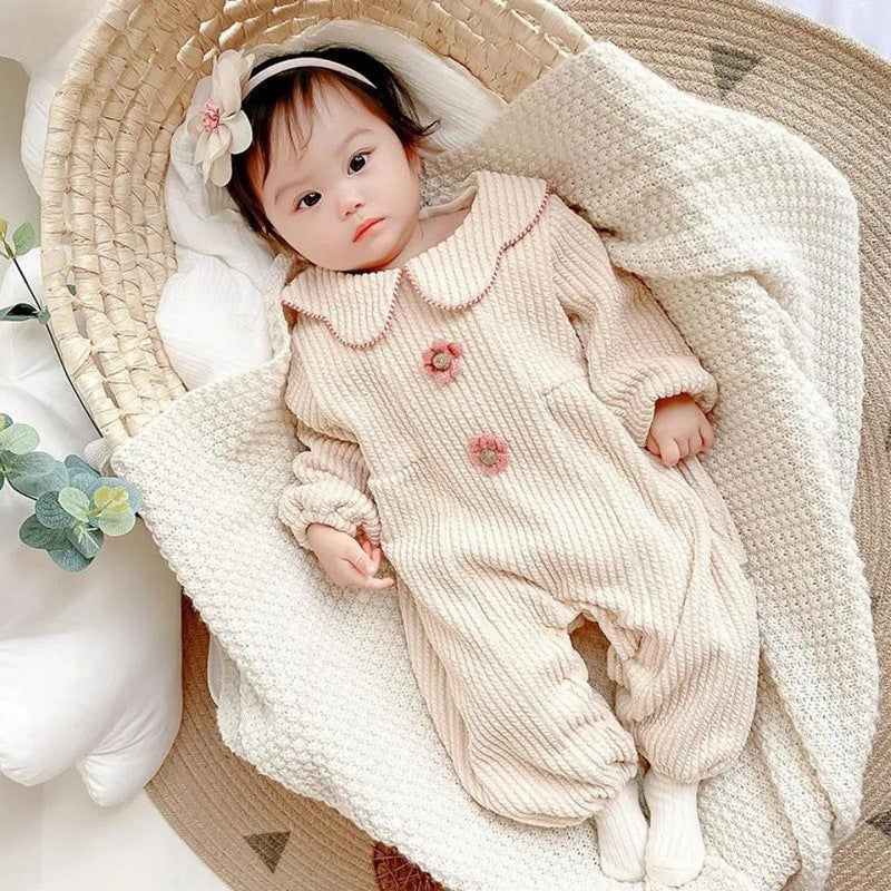 Baby Girl Onesie Little Princess Velvet Thickened Climbing Rompers