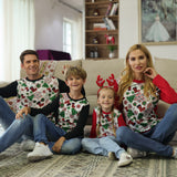 Family Matching Parent-child Hoodie Christmas Print Round Neck Shirts