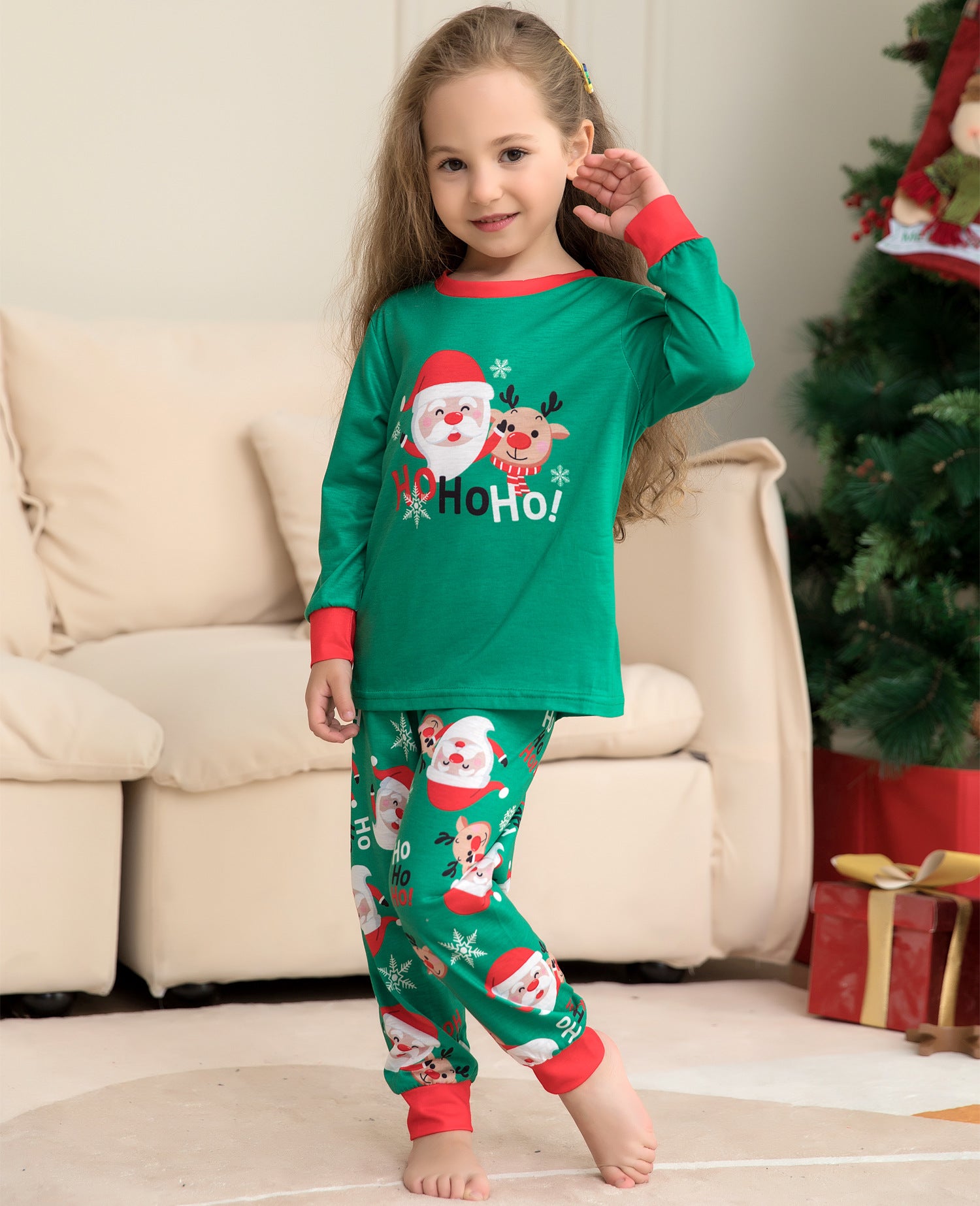 Family Matching Parent-child Christmas Home Suit Santa Claus Christmas Pajamas