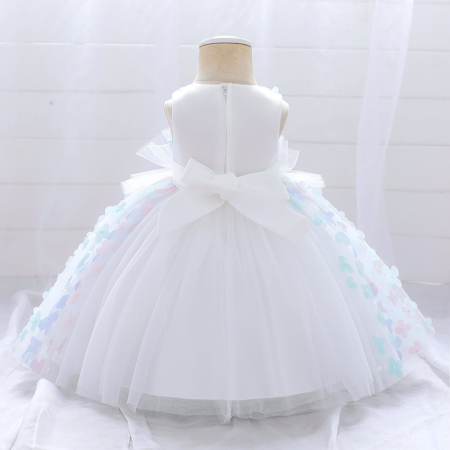 Kid Baby Girl Stereoscopic Flower Wedding Dresses