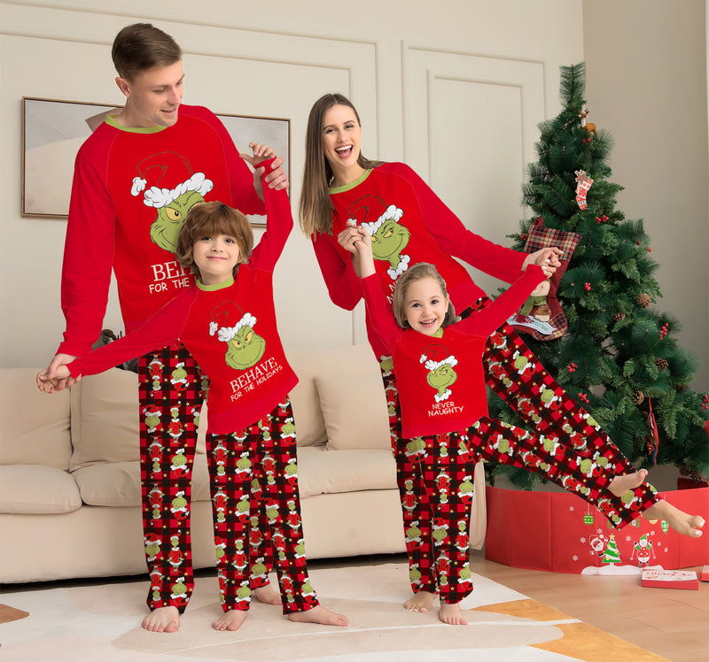 Family Matching Parent-child Weird Plaid Christmas Pajamas