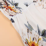 Family Matching Mother Daughter Garden Short Sleeve Printed Dresses