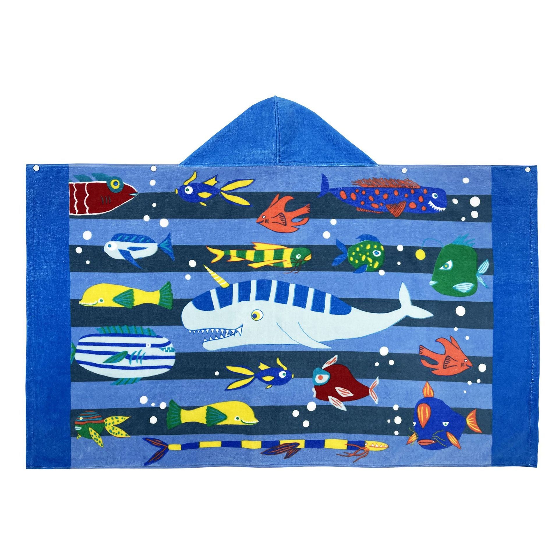 Baby Boy Girl Hooded Bath Towel Cartoon Microfiber Soft Blanket Pajamas