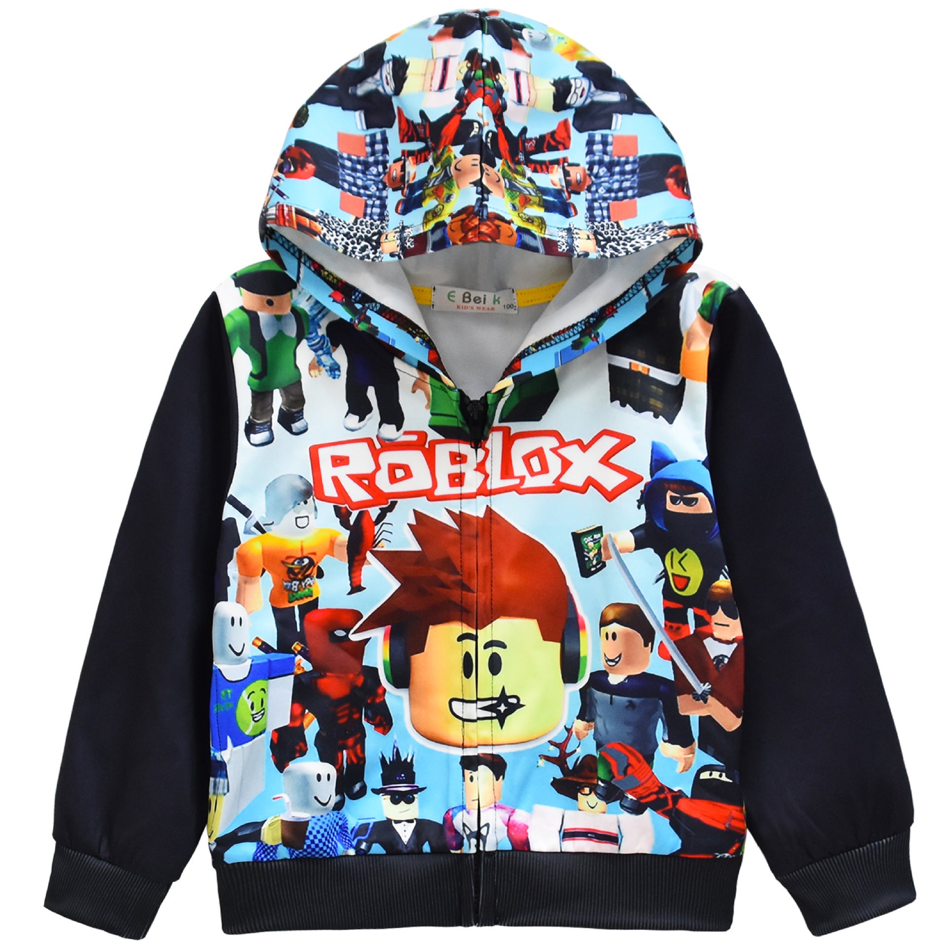 Kid Boy Jacket Zipper Hooded Cardigan Cartoon Game Coats