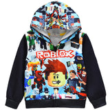 Kid Boy Jacket Zipper Hooded Cardigan Cartoon Game Coats