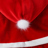 Kid Baby Girls Christmas Red Fox Velvet Hooded Dresses