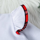 Kid Baby Girl Christmas Long Sleeve Letter Plaid 2 Pcs Sets