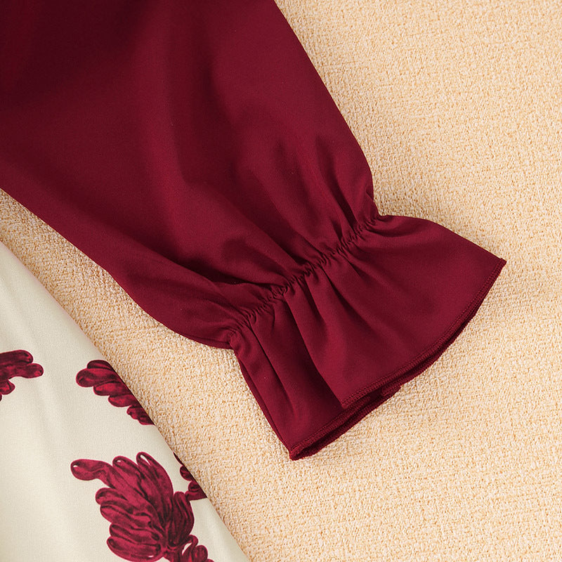 Kid Girl Spring Autumn Long Sleeve Printed Flower Dresses