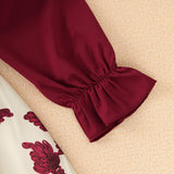 Kid Girl Spring Autumn Long Sleeve Printed Flower Dresses