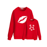 Family Matching Mother Daughter Valentine T-shirt  Alphabet Print Tops