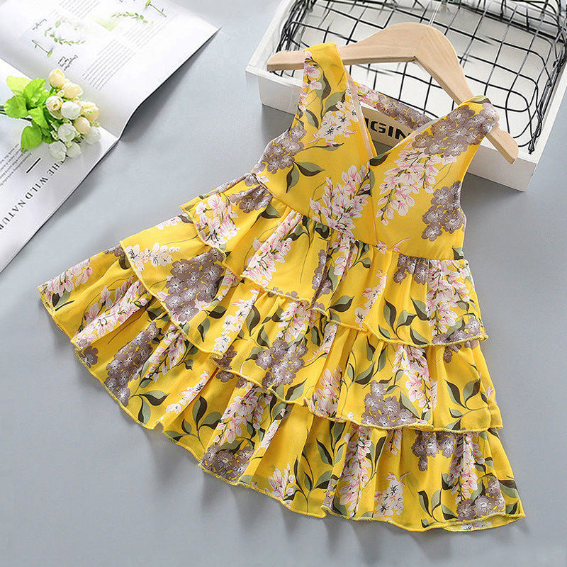 Kid Baby Girl Flower Sleeveless Summer Dresses