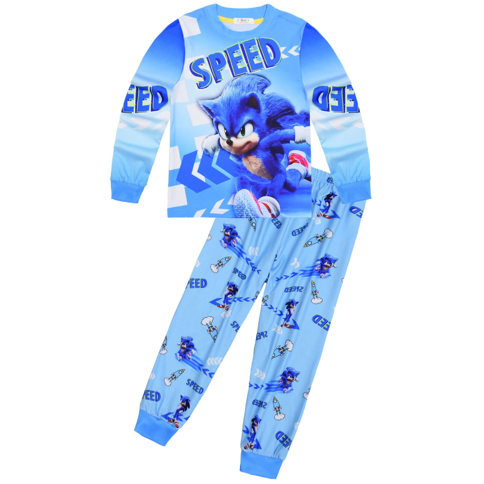 Kid Boy Long-sleeved Home Suit Sonic Hedgehog Pajamas