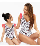 Family Matching Mother-daughter One-piece Swimsuit Leopard Print Sexy Bikini