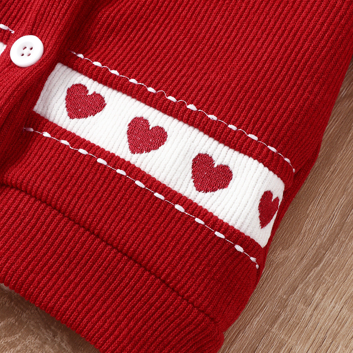 Baby Girl Valentine's Day Hatless Set Love Print 2 Pcs Sets