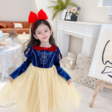 Kid Girl Ins Princess Dress Snow Christmas White Dresses