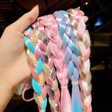 Kid Girl Cartoon Hair Accessories Candy Braided Hair Wig Headwears