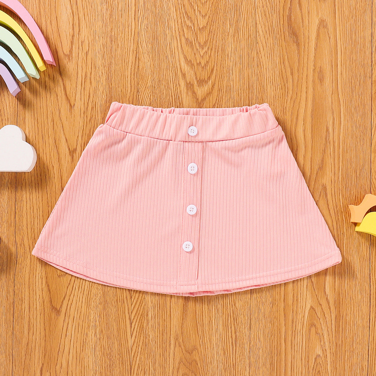 Kid Baby Girl Solid Fashion Summer Ins 2 Pcs Set