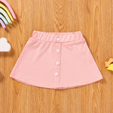 Kid Baby Girl Solid Fashion Summer Ins 2 Pcs Set