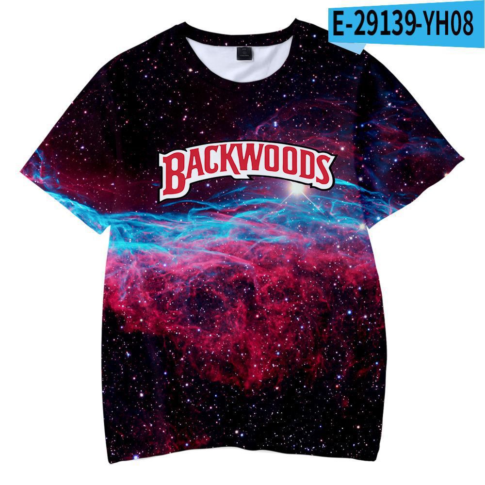 Kid Boy Backwoods Galaxy 3D Hoodies Pullover Short Sleeve Sweatshirt