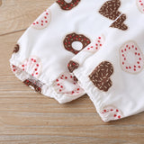 Baby Girl Suit Valentine's Day Printed Red Cotton 2 Pcs Sets