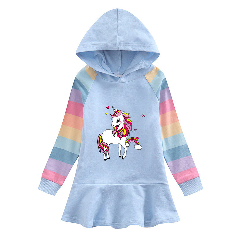 Kid Baby Little Girl Unicorn Cartoon Dresses