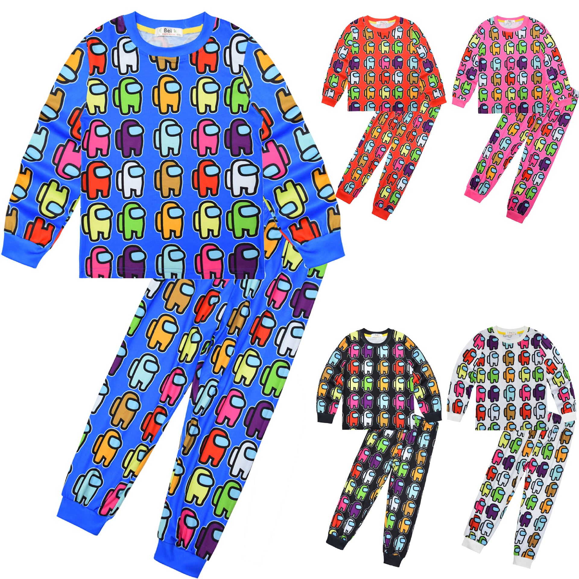 Kid Boy Game Middle School Long Sleeve Pajamas Set