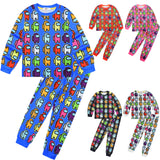 Kid Boy Game Middle School Long Sleeve Pajamas Set