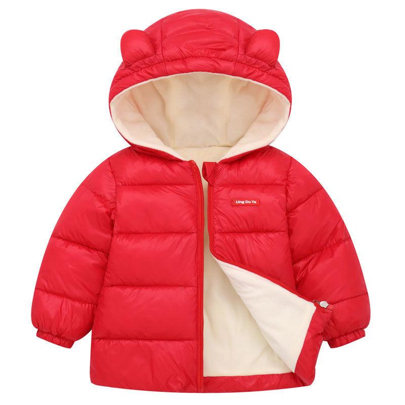 Kid Baby Girl Boy Winter Foreign Thick Cotton-padded Jacket Coats