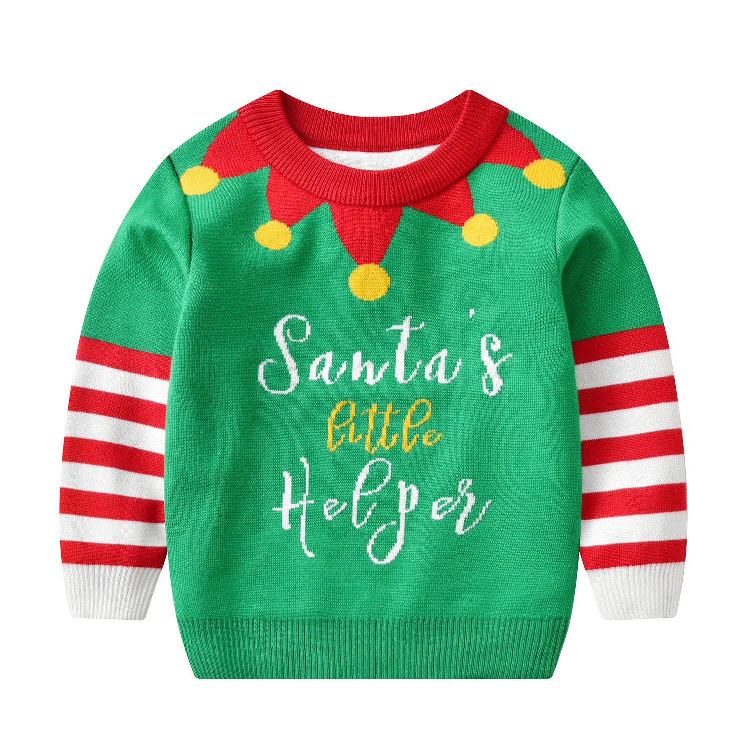 Kid Baby Girl Knit Pullover Autumn Christmas Jacquard Sweater