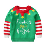 Kid Baby Girl Knit Pullover Autumn Christmas Jacquard Sweater