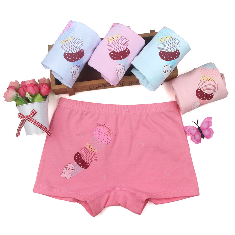 Kid Girl Cartoon Pattern Cotton Softwear Briefs Underwear 5 Packs