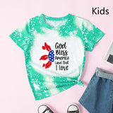 Family Matching Mother Kid Short Sleeves Independence Day T-shirt