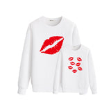 Family Matching Mother Daughter Valentine T-shirt  Alphabet Print Tops