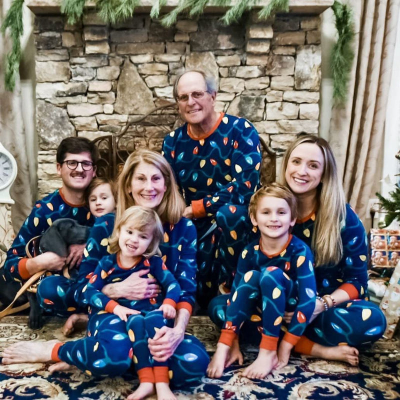 Family Autumn Christmas Print Long Sleeves Homewear Pajamas